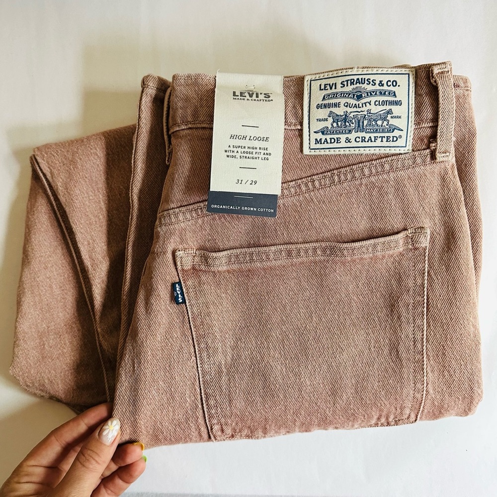 New Levi’s Made and Crafted High Loose Women's Jeans pink sand - Picture 11 of 11